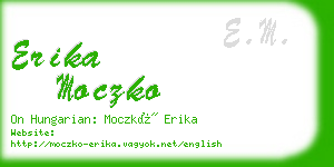 erika moczko business card